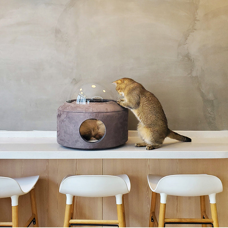 Space Capsule Cat Bed Large Suede Fabric with Original Design by PURROOM