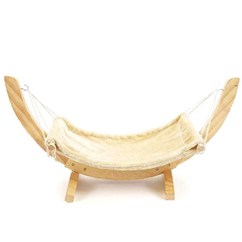 Hanging Wooden Cat Hammock Premium Pet Lounger for Cats