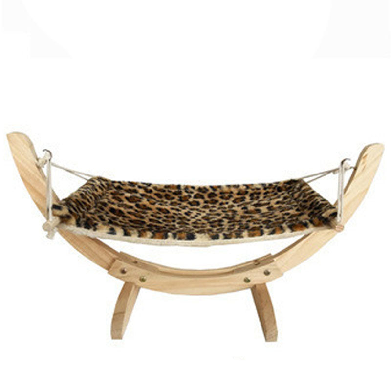 Hanging Wooden Cat Hammock Premium Pet Lounger for Cats