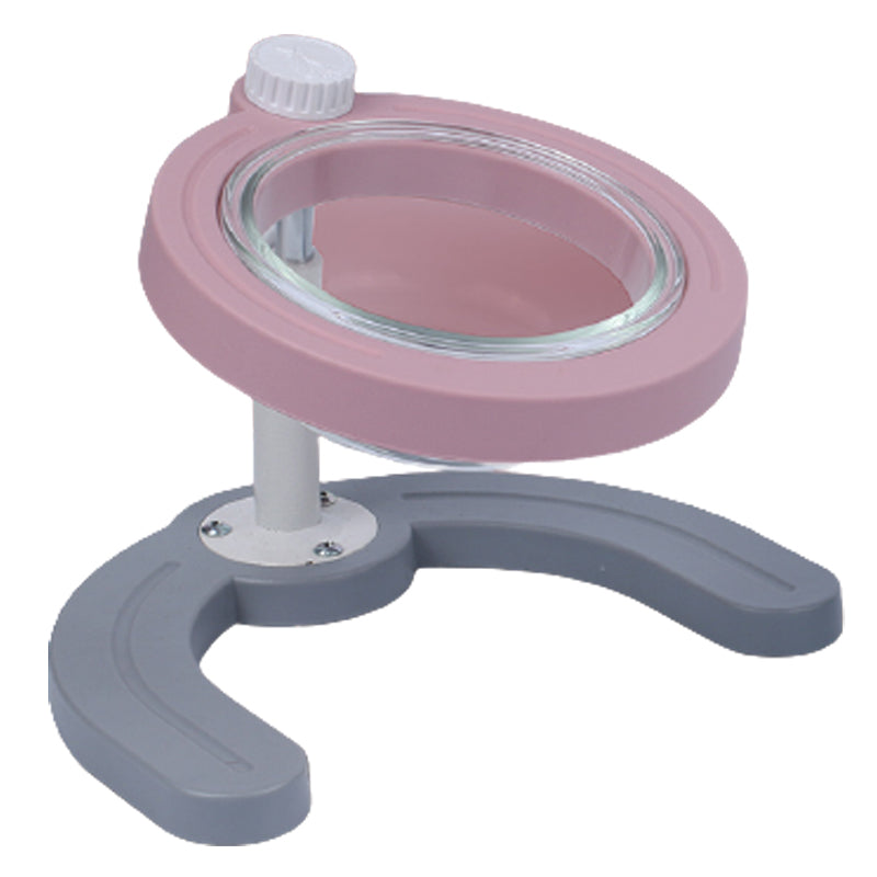 Glass Adjustable Elevated Raised Cat Dog Bowl Pet Food Water Feeder Dish Stand