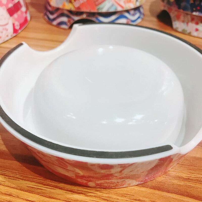 Stainless Steel Pet Cat Dog Bowl Non-Slip Base Colorful Cartoon Patterns