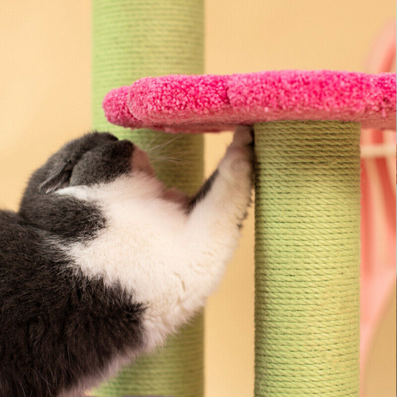 Butterfly and Flower Cat Toy Climbing Frame Jumping Platform Scratcher