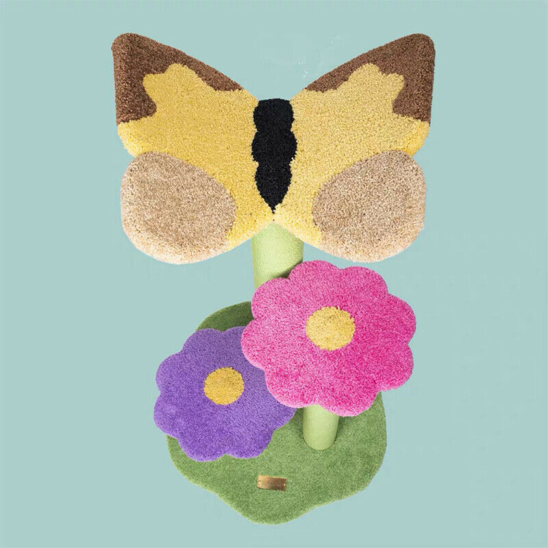 Butterfly and Flower Cat Toy Climbing Frame Jumping Platform Scratcher