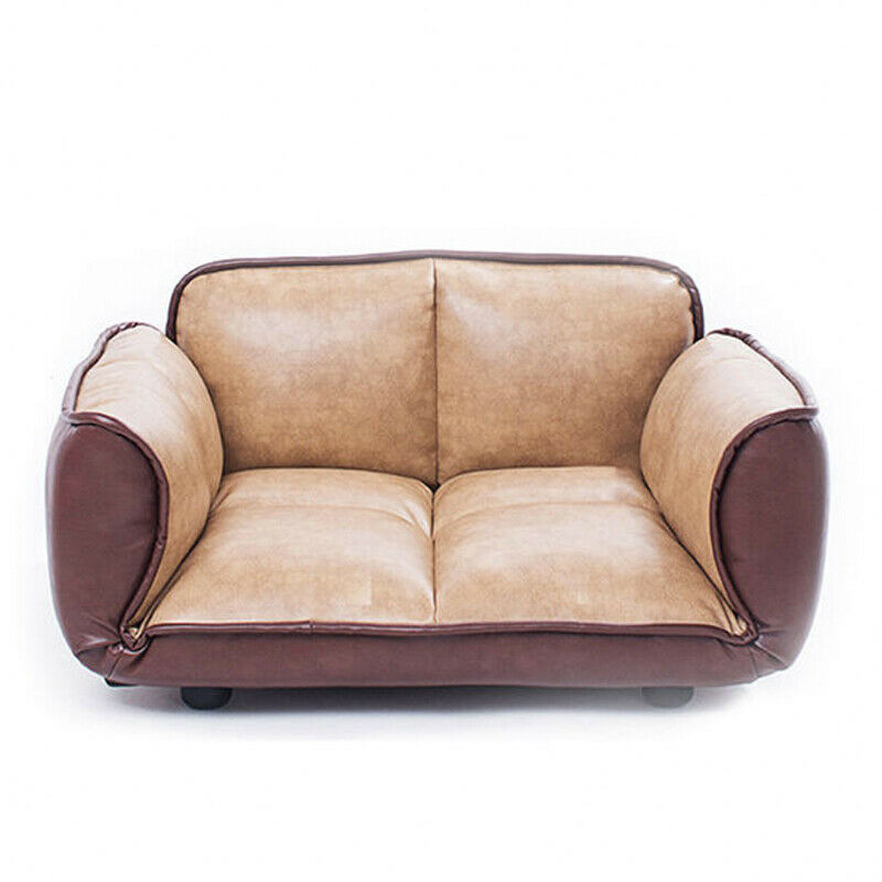 Pet Cat Dog Adjustable Comfortable Sofa Bed Corduroy Leather