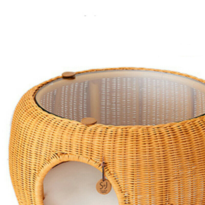 Multifunctional Pet-Friendly Furniture Japan Imported Rattan Table Cat Bed