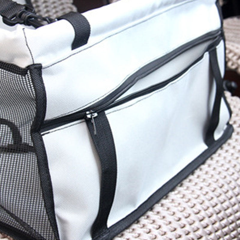 Pet Dog Safety Seat Net Bag Front Car Breathable Mat Oxford Cloth Carrier