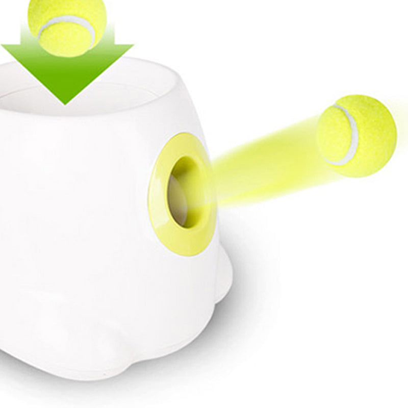 Pet Dog Automatic Tennis Ball Launcher Throwing Serving Pitching Training Toy