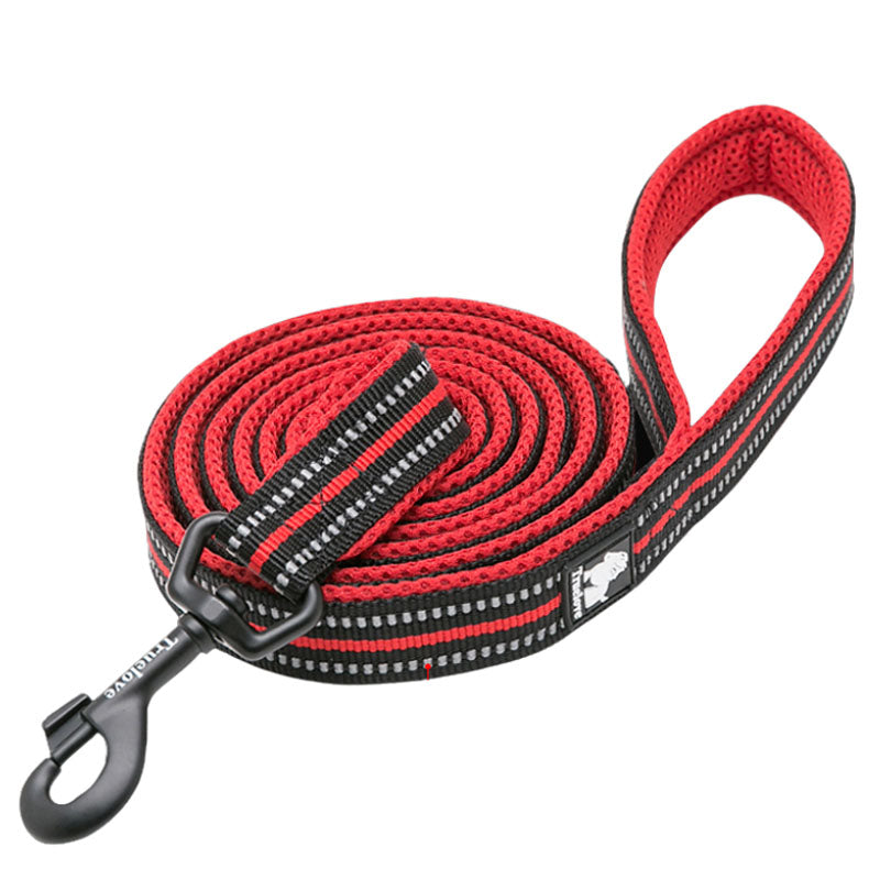 Pet Dog Soft Comfortable Durable Breathable Leash Chain Rope Reflective Strip