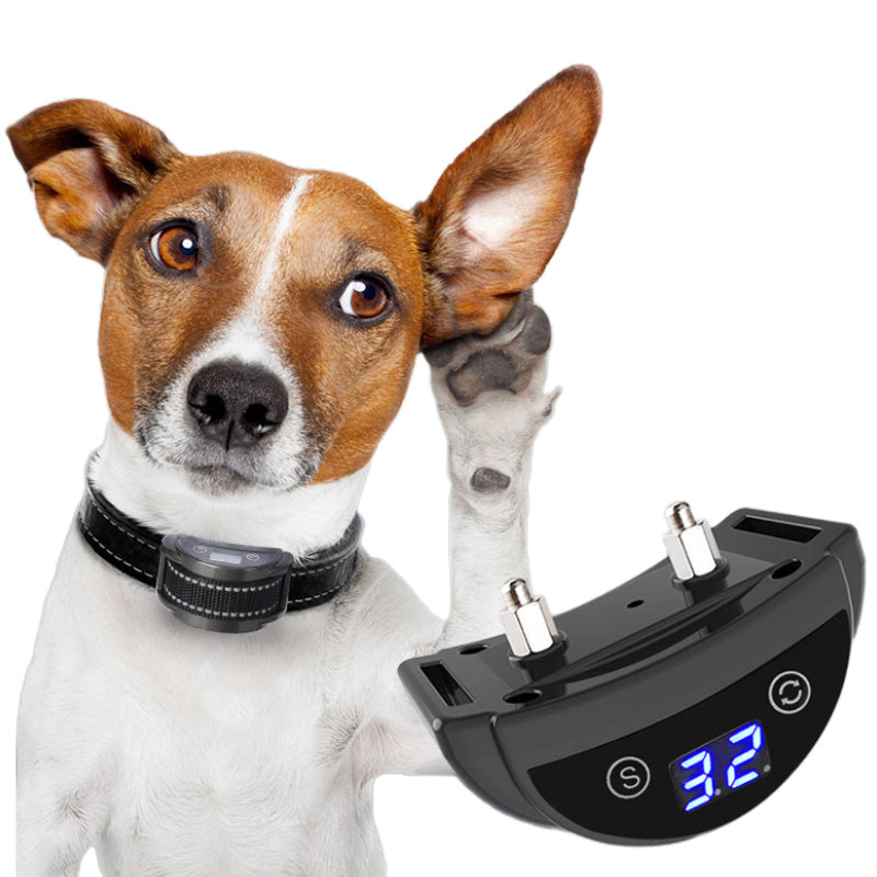 Pet Dog LED Anti-bark Chip Stop Barking Humane Training Dog Leash Collar