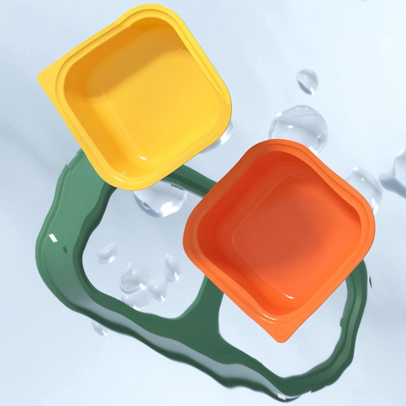 Detachable Resin Stainless Steel Pet Cat Dog Food Water Double Bowl