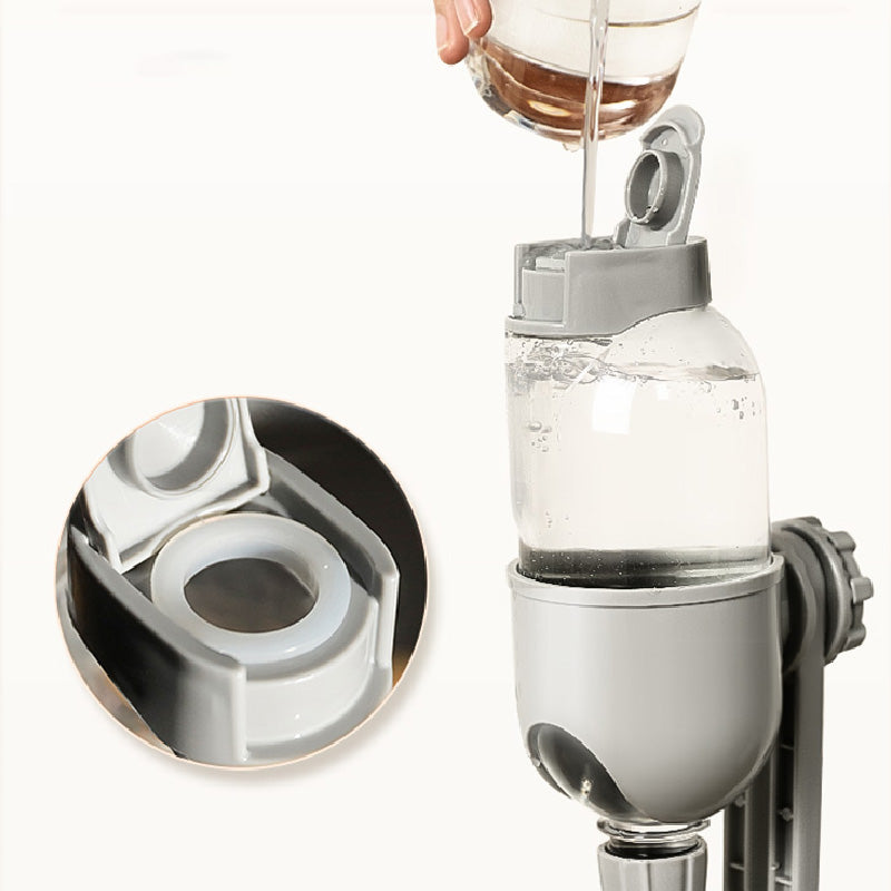 Pet Cat Dog Hanging Water Dispenser Food Stainless Steel Bowl Pole Drinker
