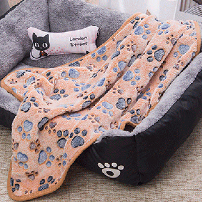 Pet Cat Dog Winter Warm Kennel Floor Mat Bed Plush Oxford Cloth
