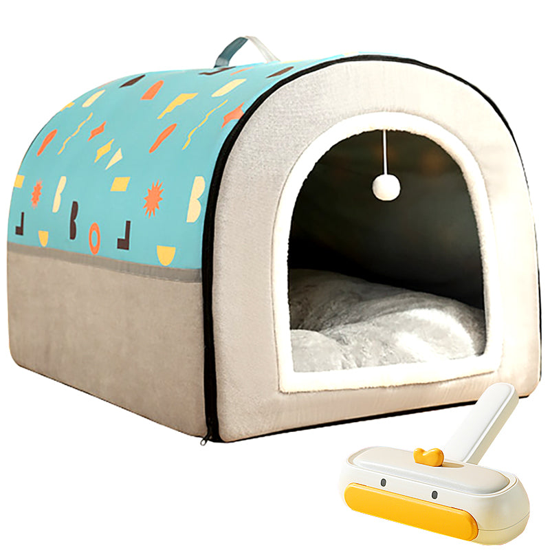 Pet Cat Dog Comfortable Semi-enclosed Pet Foldable Bed Indoor Cave Nest