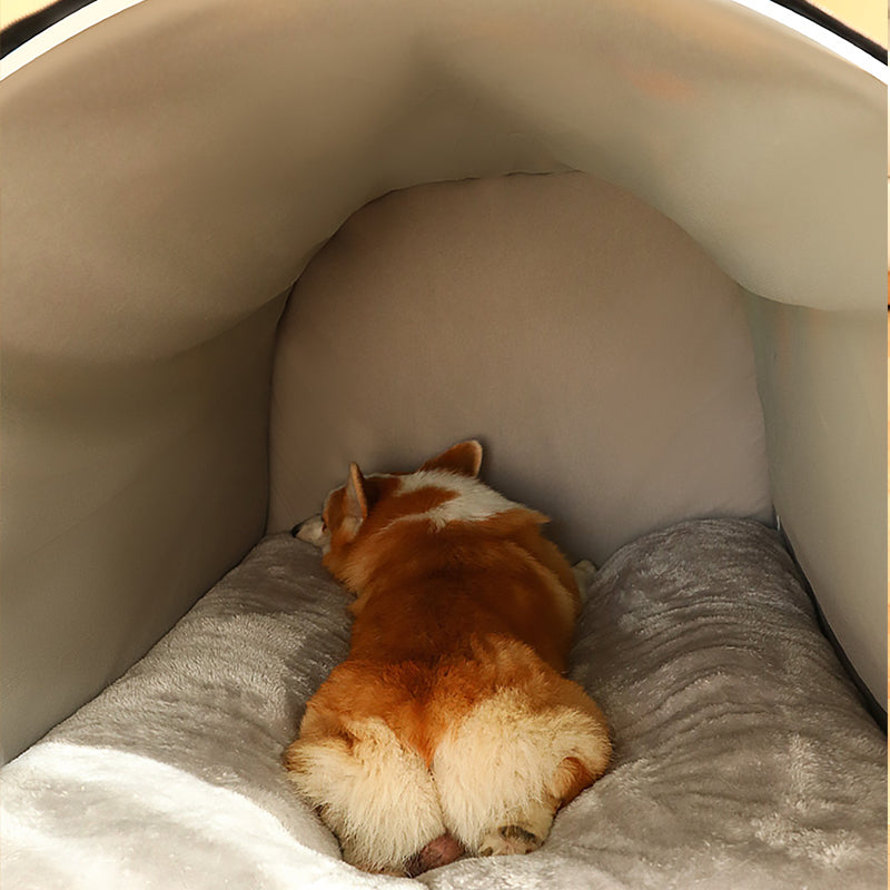 Pet Cat Dog Comfortable Semi-enclosed Pet Foldable Bed Indoor Cave Nest
