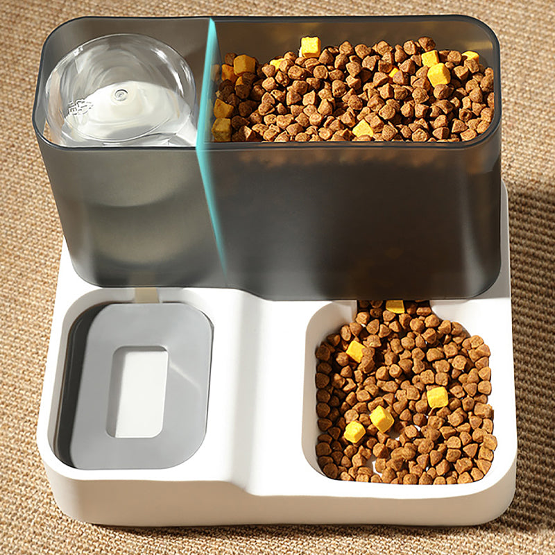 Pet Cat Dog Bowl Food Basin Water Dispenser Bottle Multi-function Feeding