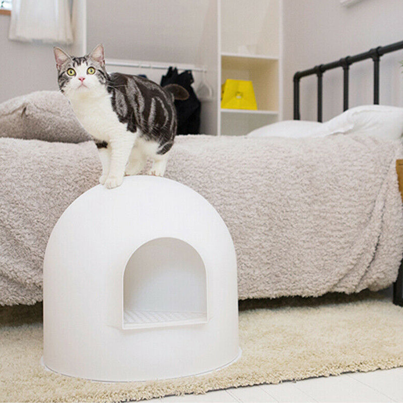 Snow House Pet Cat Litter Toilet Box Oversized Odor Isolation DIY Design