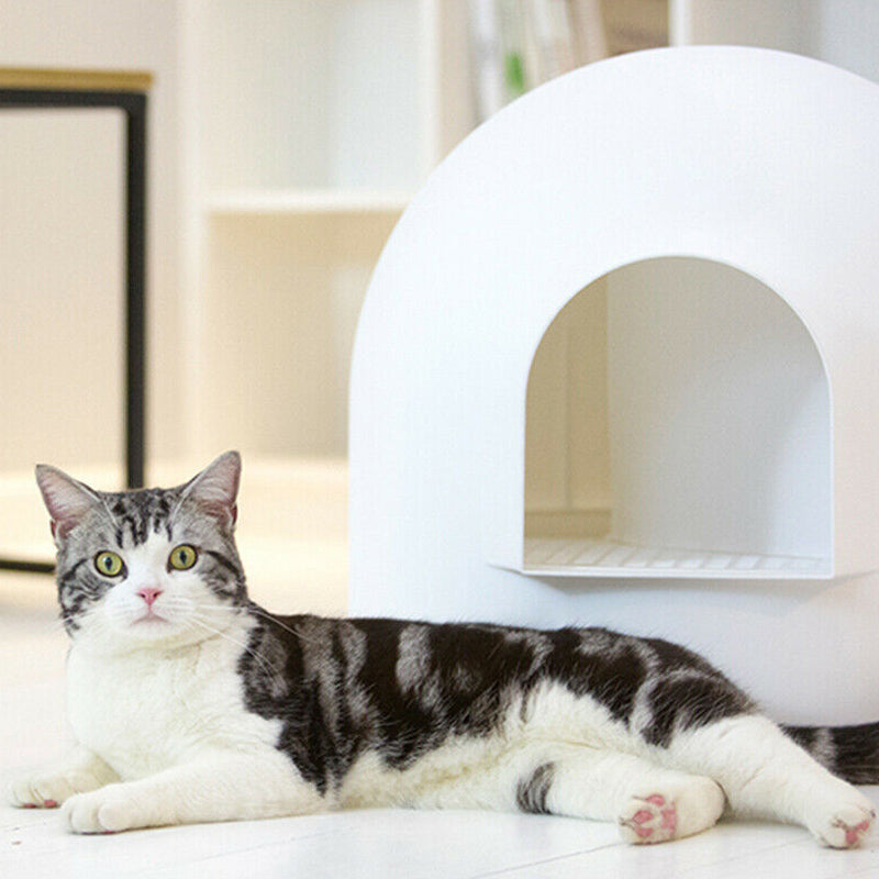 Snow House Pet Cat Litter Toilet Box Oversized Odor Isolation DIY Design
