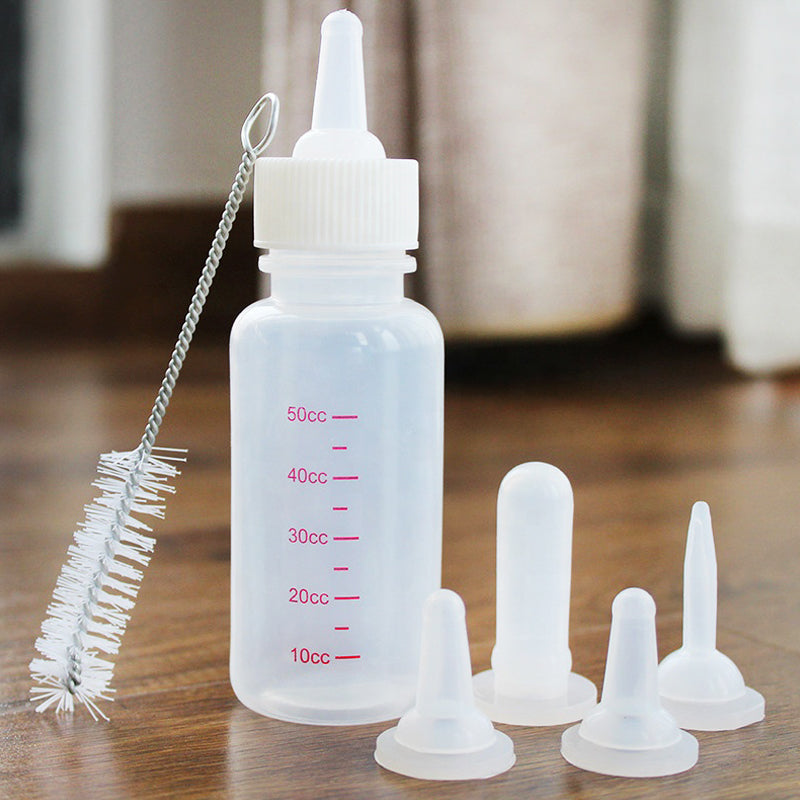 Pet Cat Dog Feeding Milk Bottle Newborn Nursing Kitten Puppy Soft Nipple