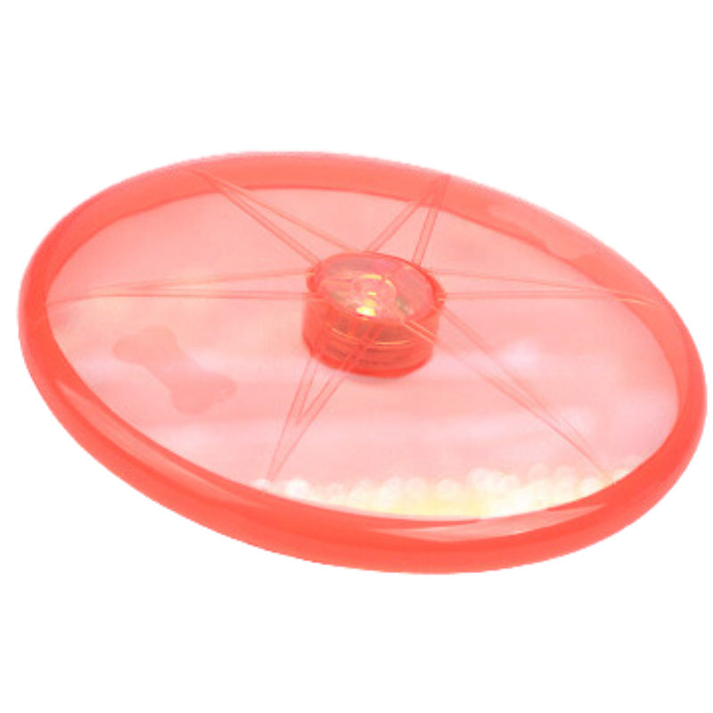 Night Light Rubber Frisbee Safe Exercise Fetch Tossing Toy for Dogs