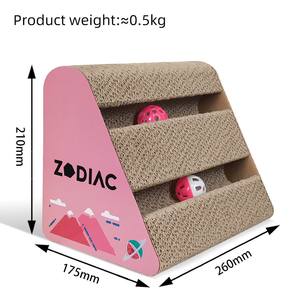 ZODIAC Triangle Cat Ball Cat Scratcher