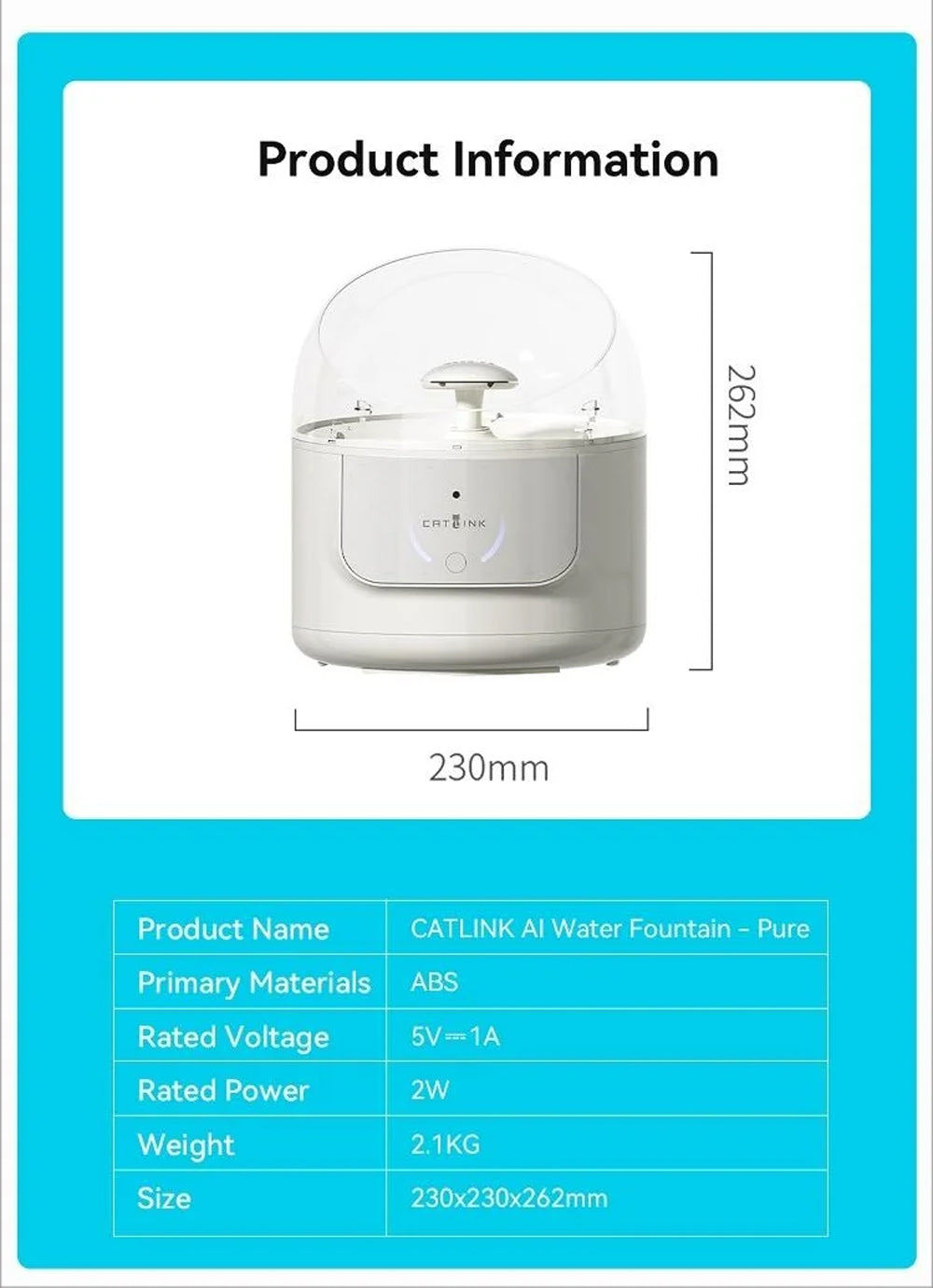 CATLINK Pure Smart Water Fountain