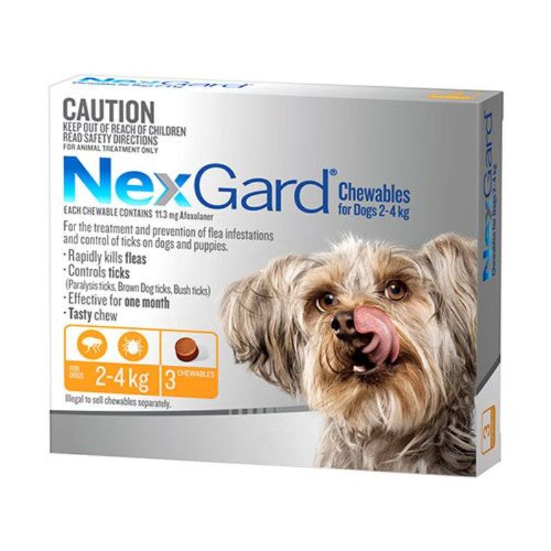 NEXGARD SMALL DOGS 2.0 - 4KG 3S/6S ORANGE
