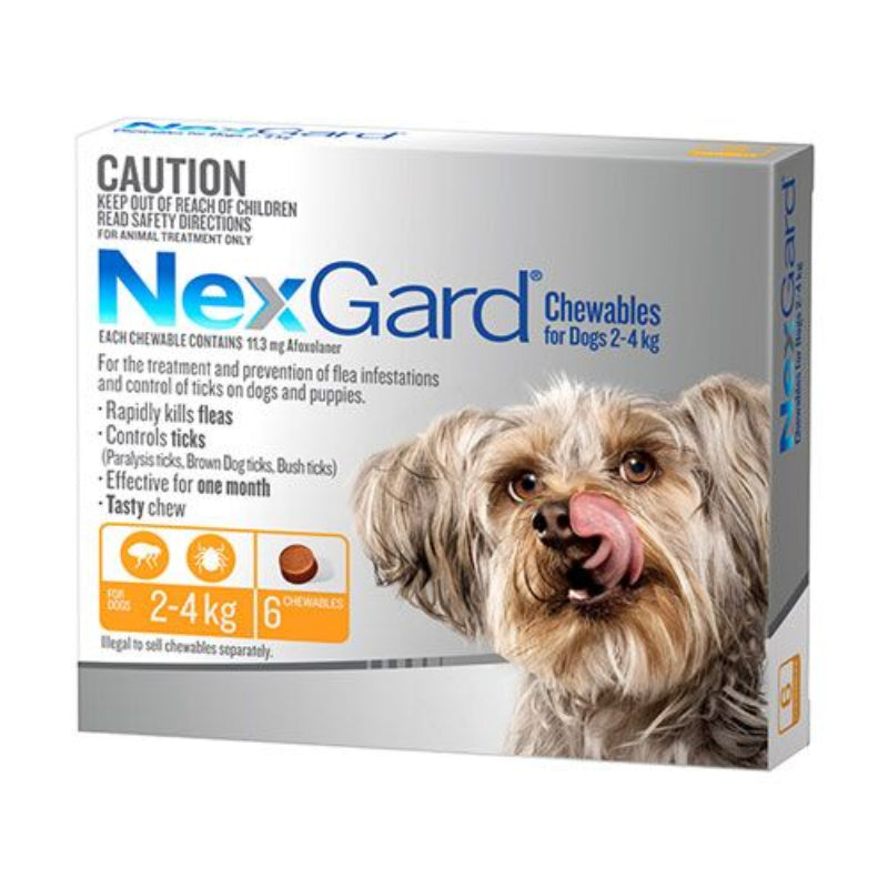 NEXGARD SMALL DOGS 2.0 - 4KG 3S/6S ORANGE