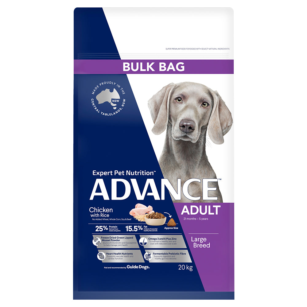 ADVANCE DOG ADULT DRY LARGE BREED LAMB & RICE TURKEY CHICKEN 15KG/20KG