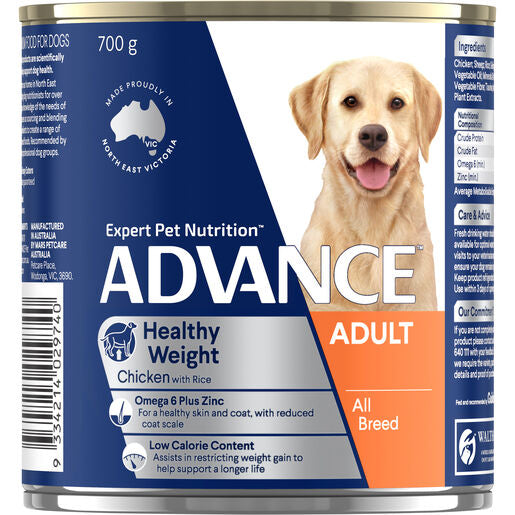ADVANCE DOG ADULT WET ALL BREED HEALTHY WEIGHT 12X405G/700G