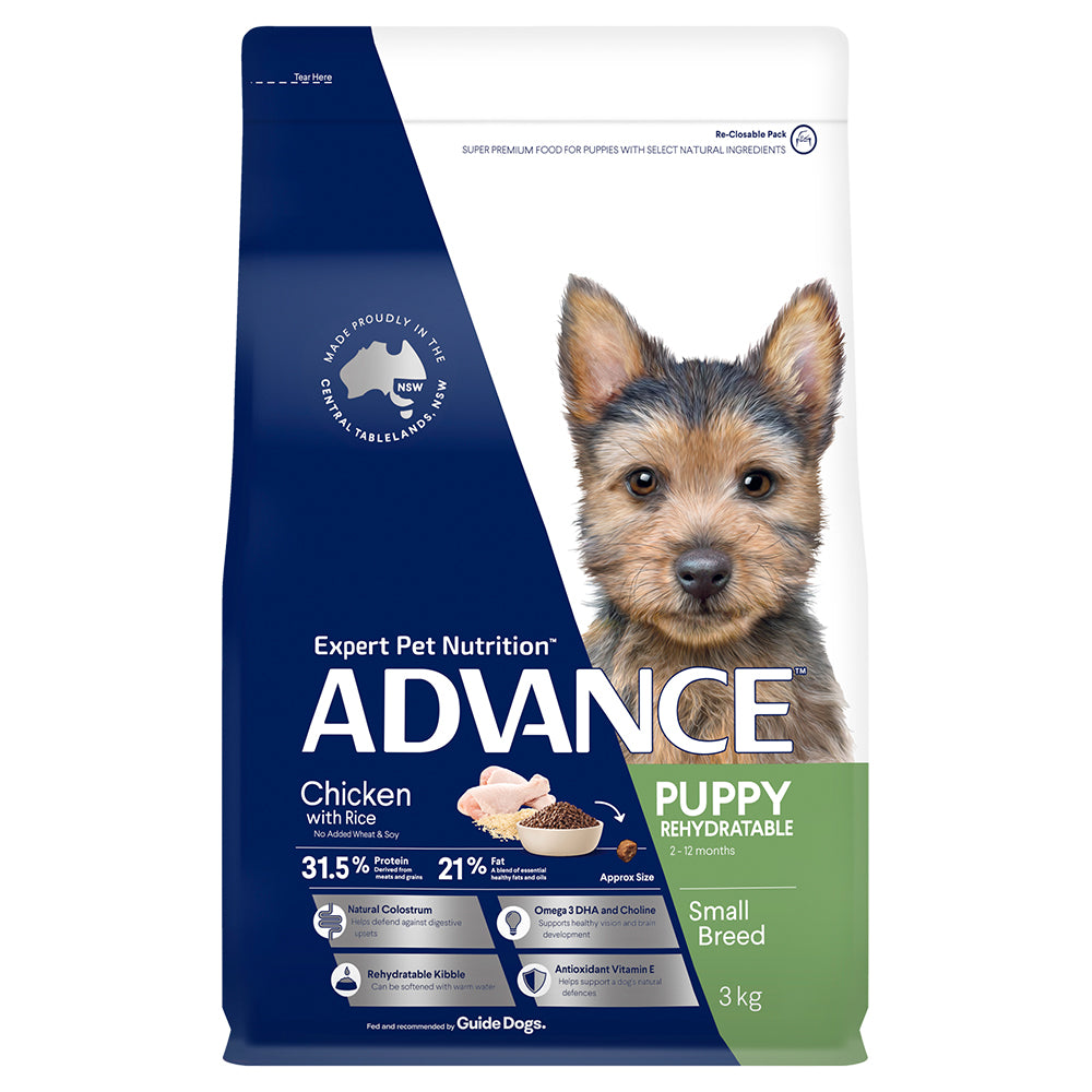 ADVANCE DOG PUPPY DRY FOOD CHICKEN REHYDRATION SMALL LARGE ALL BREED 3/8/15/20KG
