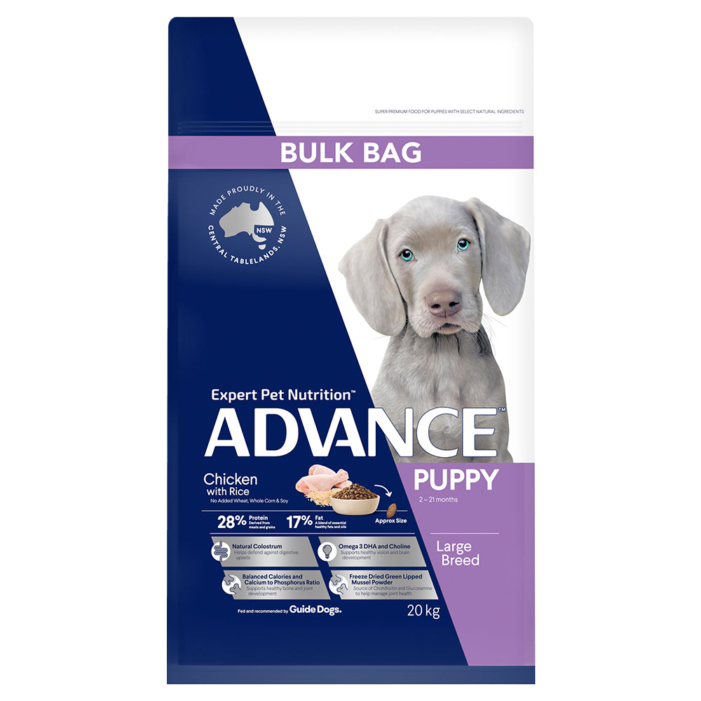ADVANCE DOG PUPPY DRY FOOD CHICKEN REHYDRATION SMALL LARGE ALL BREED 3/8/15/20KG