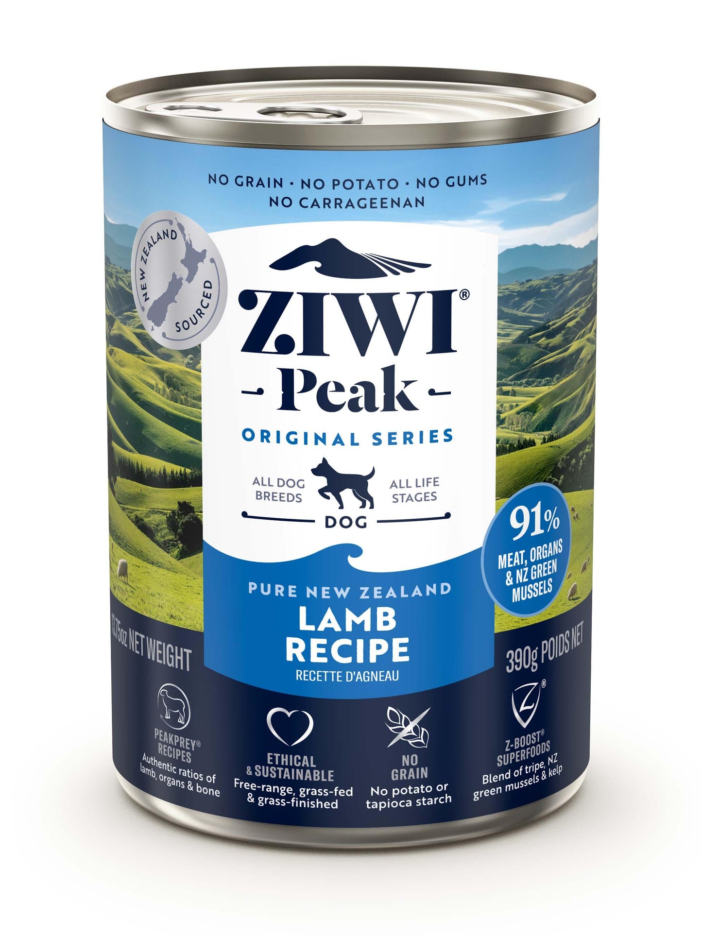Ziwi Peak Dog Can 390g Lamb