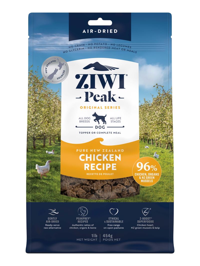 Ziwi Peak Air Dried Dog Food Chicken 454g / 1kg / 2.5kg / 4kg