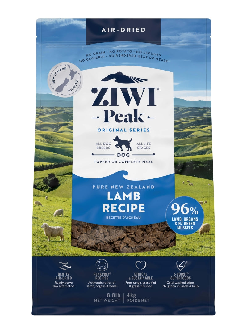 Ziwi Peak Air Dried Dog Food Lamb 454g / 1kg / 2.5kg / 4kg