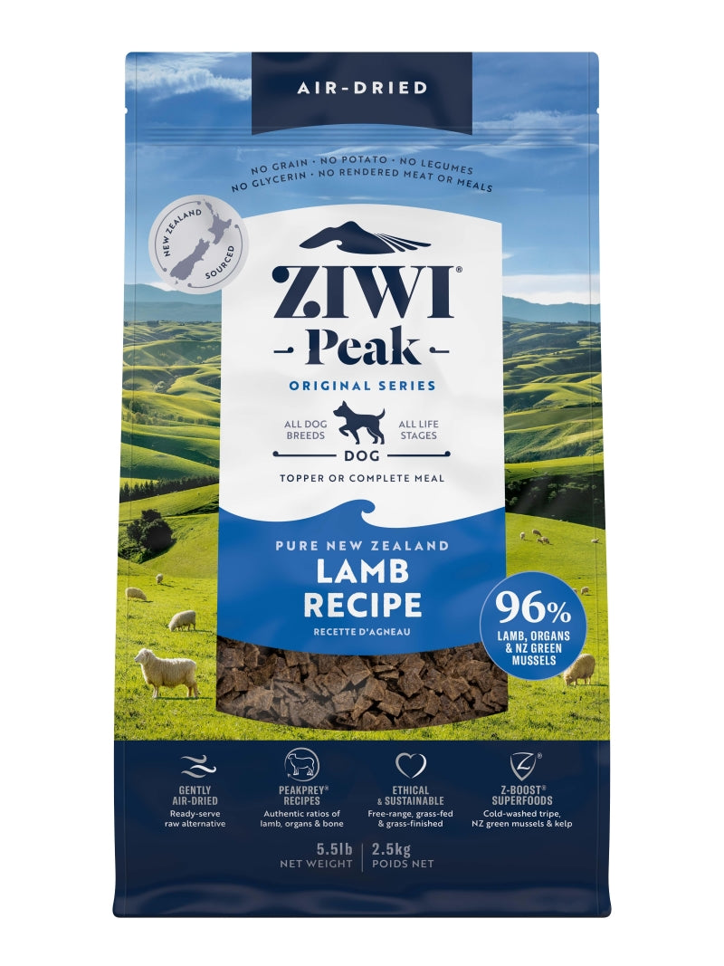 Ziwi Peak Air Dried Dog Food Lamb 454g / 1kg / 2.5kg / 4kg
