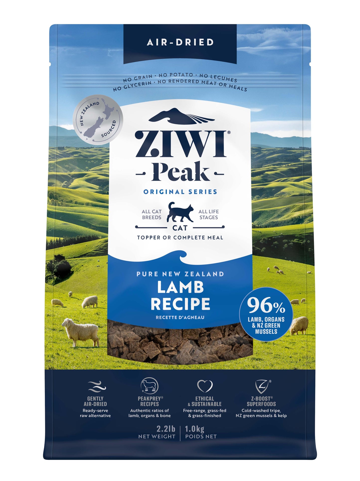 Ziwi Peak Air Dried Cat Food Lamb 400g / 1kg