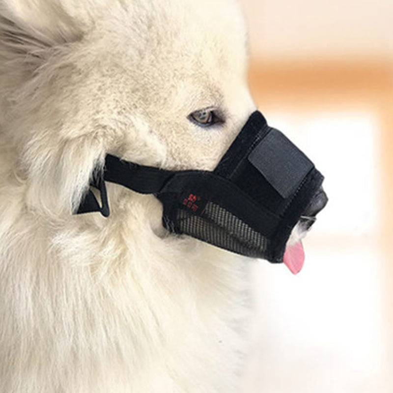 Adjustable Pet Dog Muzzle Anti-Bark Bite Chewing Mesh Muzzle for Grooming