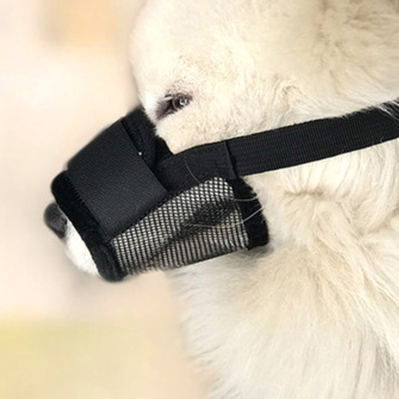 Adjustable Pet Dog Muzzle Anti-Bark Bite Chewing Mesh Muzzle for Grooming