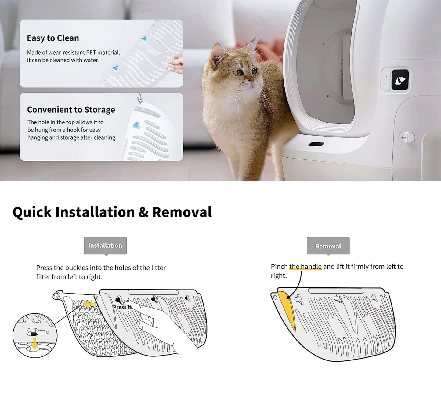 PETKIT Cat Litter Remover For Pura Max Automated Self-Cleaning Cat Litter Box