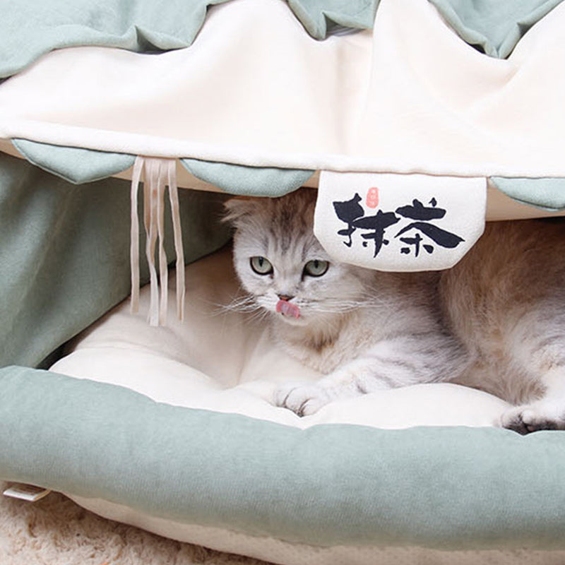 Cat Pet House & Tunnel - All-Season Pet Bed and Toy