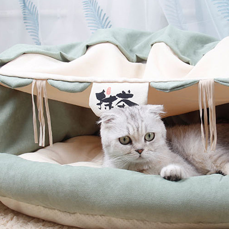 Cat Pet House & Tunnel - All-Season Pet Bed and Toy