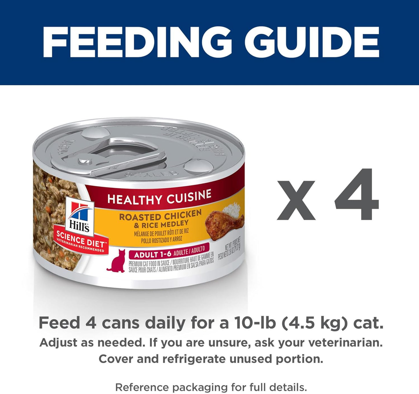 HILLS CAT CANNED FOOD ADULT HEALTH CUISINE CHICKEN & RICE MEDIUM 79G