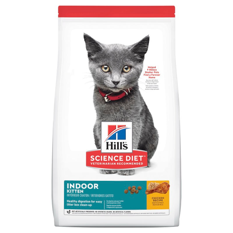HILLS KITTEN CAT FOOD INDOOR CHICKEN RECIPE 1.58KG / 3.17KG