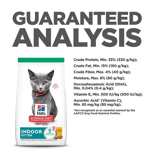 HILLS KITTEN CAT FOOD INDOOR CHICKEN RECIPE 1.58KG / 3.17KG
