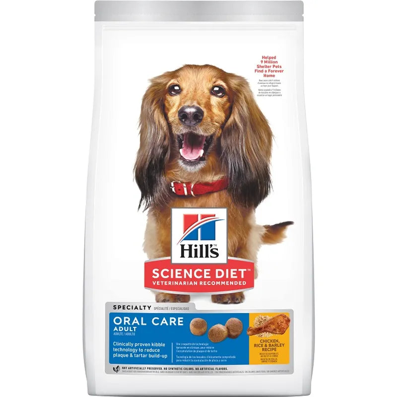 HILLS DOG ADULT ORAL CARE CHICKEN RICE AND BARLEY RECIPE 2KG / 12KG