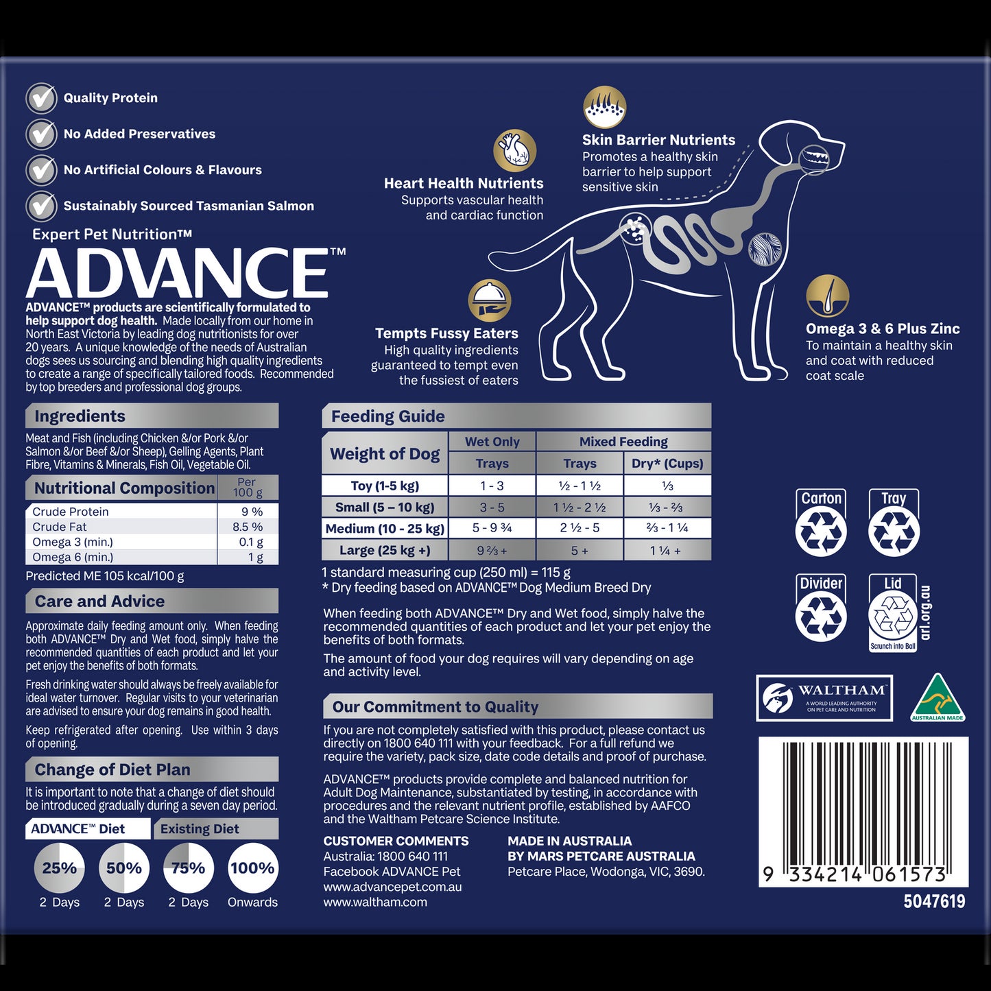 ADVANCE DOG ADULT OODLES WITH SALMON 100G