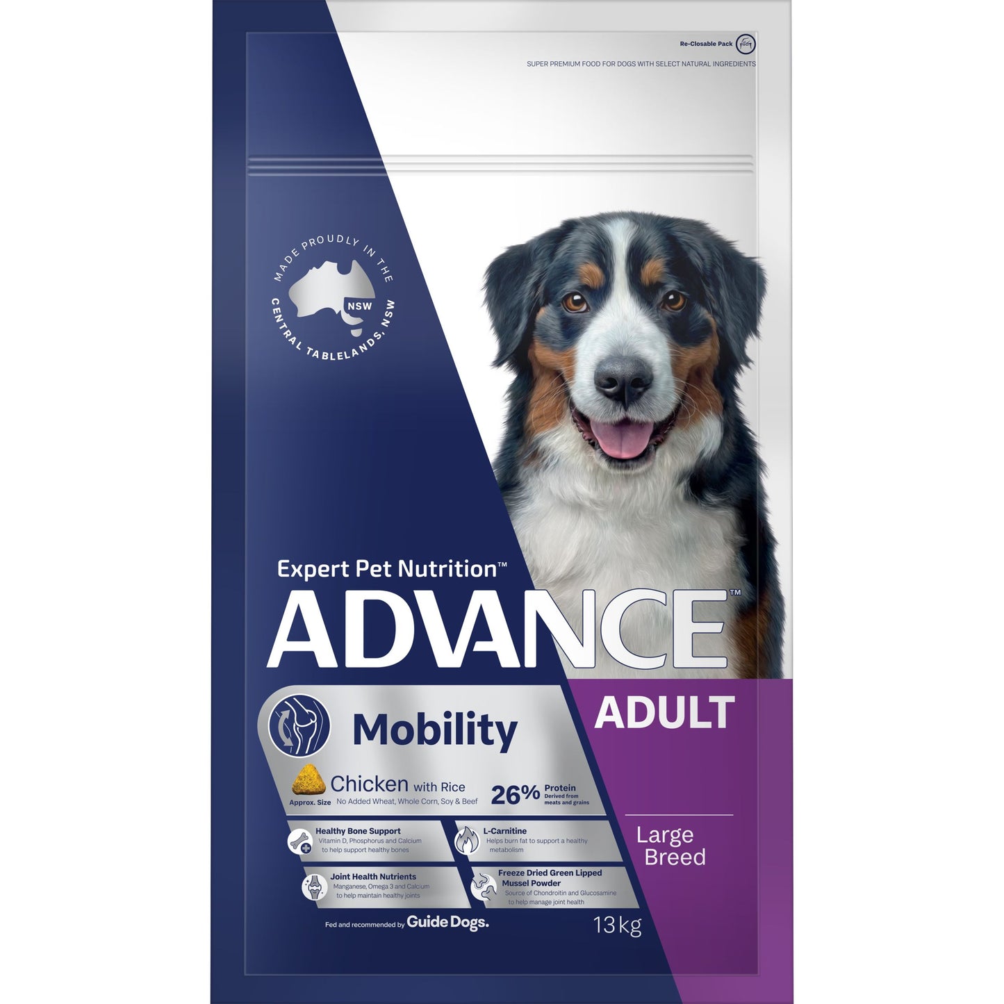 ADVANCE DOG ADULT MOBILTY LARGE BREED CHICKEN WITH RICE 13KG