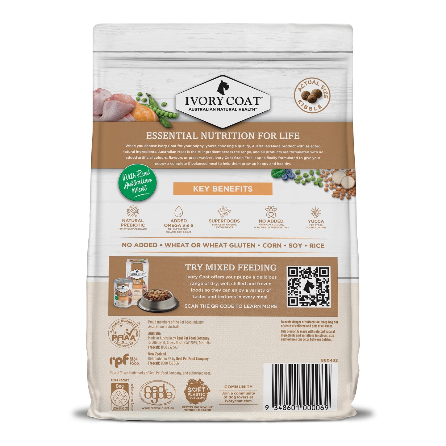 IVORY COAT PUPPY ALL BREEDS GRAIN FREE CHICKEN 2KG/13KG