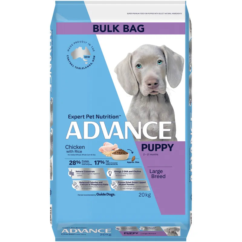 ADVANCE DOG PUPPY LARGE BREED CHICKEN WITH RICE 800G/3KG/15KG/20KG