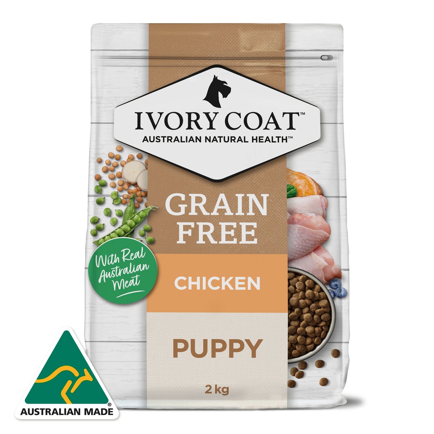 IVORY COAT PUPPY ALL BREEDS GRAIN FREE CHICKEN 2KG/13KG